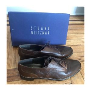 Brand New Stuart Weitzman Tomboy Oxford Dark Brown